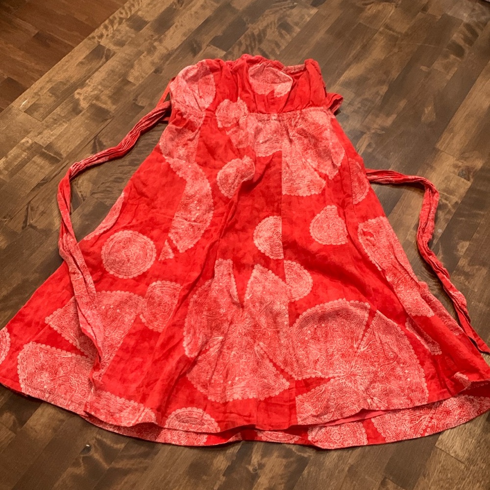 Free people FP red mini sun tube top sundress